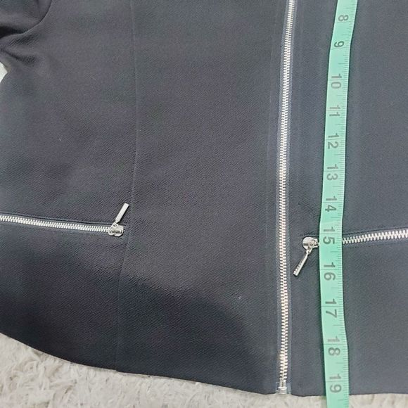 Armani Exchange Solid BLack  crop zip up jacket size small - Picture 4 of 11
